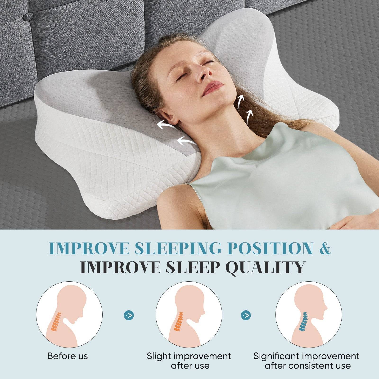 Ergonomic Foam Cervical Pillow for Neck Support