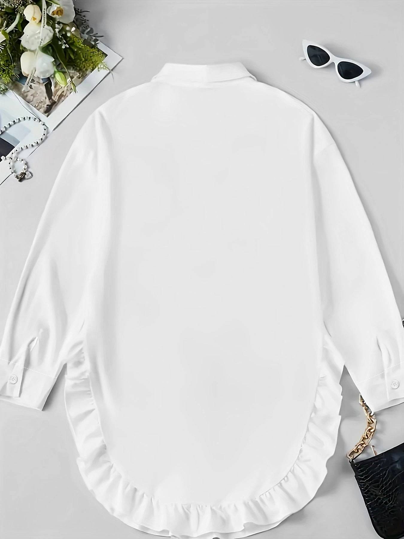 Long Sleeve Casual Solid Color Shirt