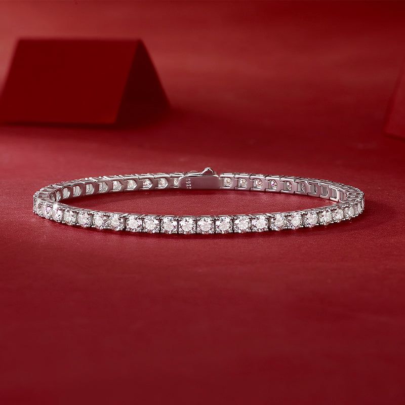 S925 Silver Moissanite Bracelet Diamond Look Style