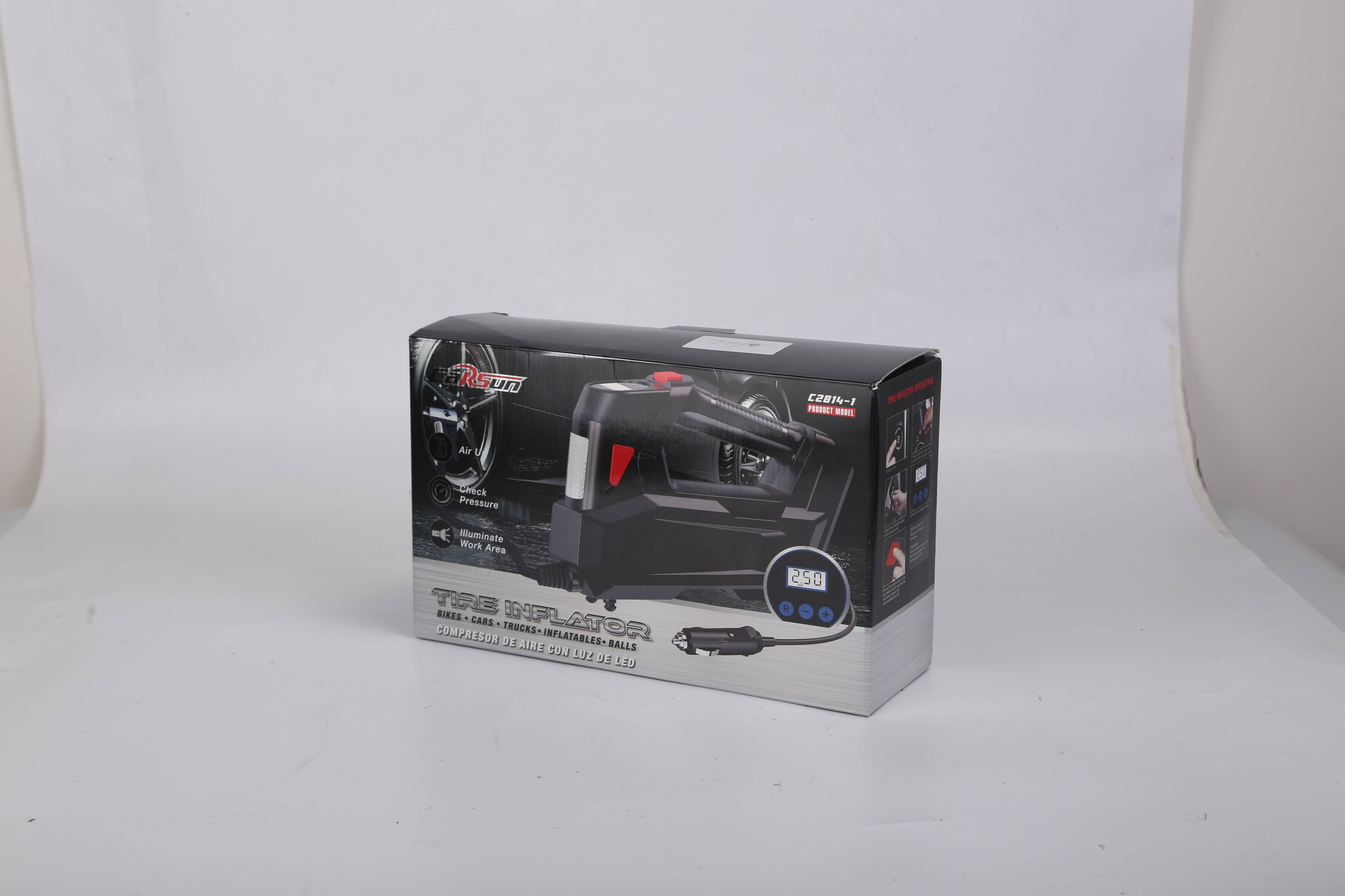 Portable Tire Inflator with Digital Display and LED Light