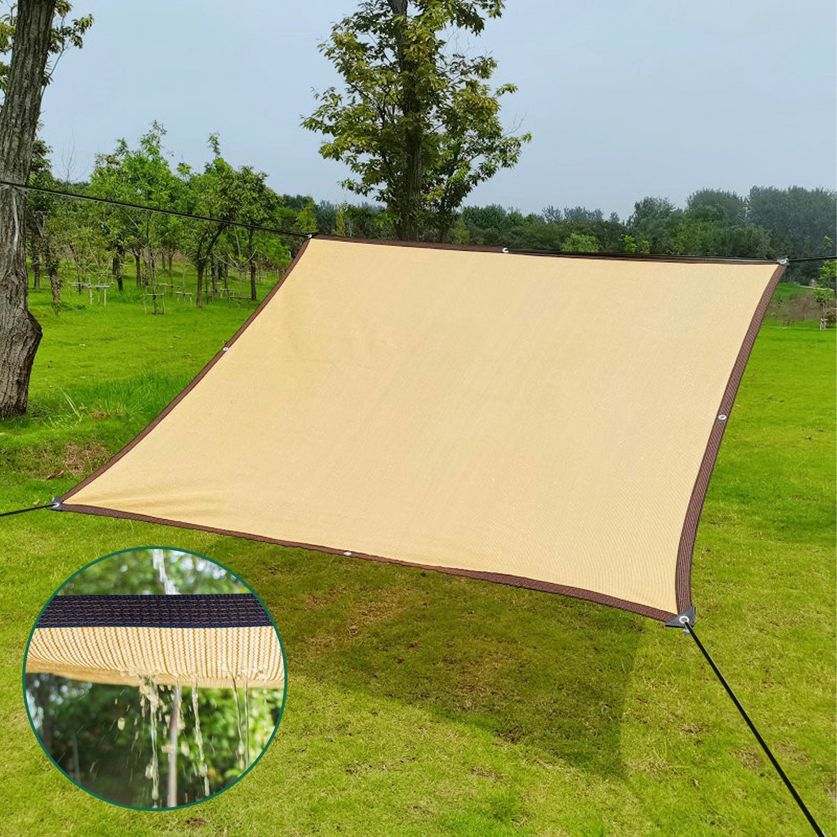 Awning Outdoor Sunshade Net 3x4M Breathable UV Canopy