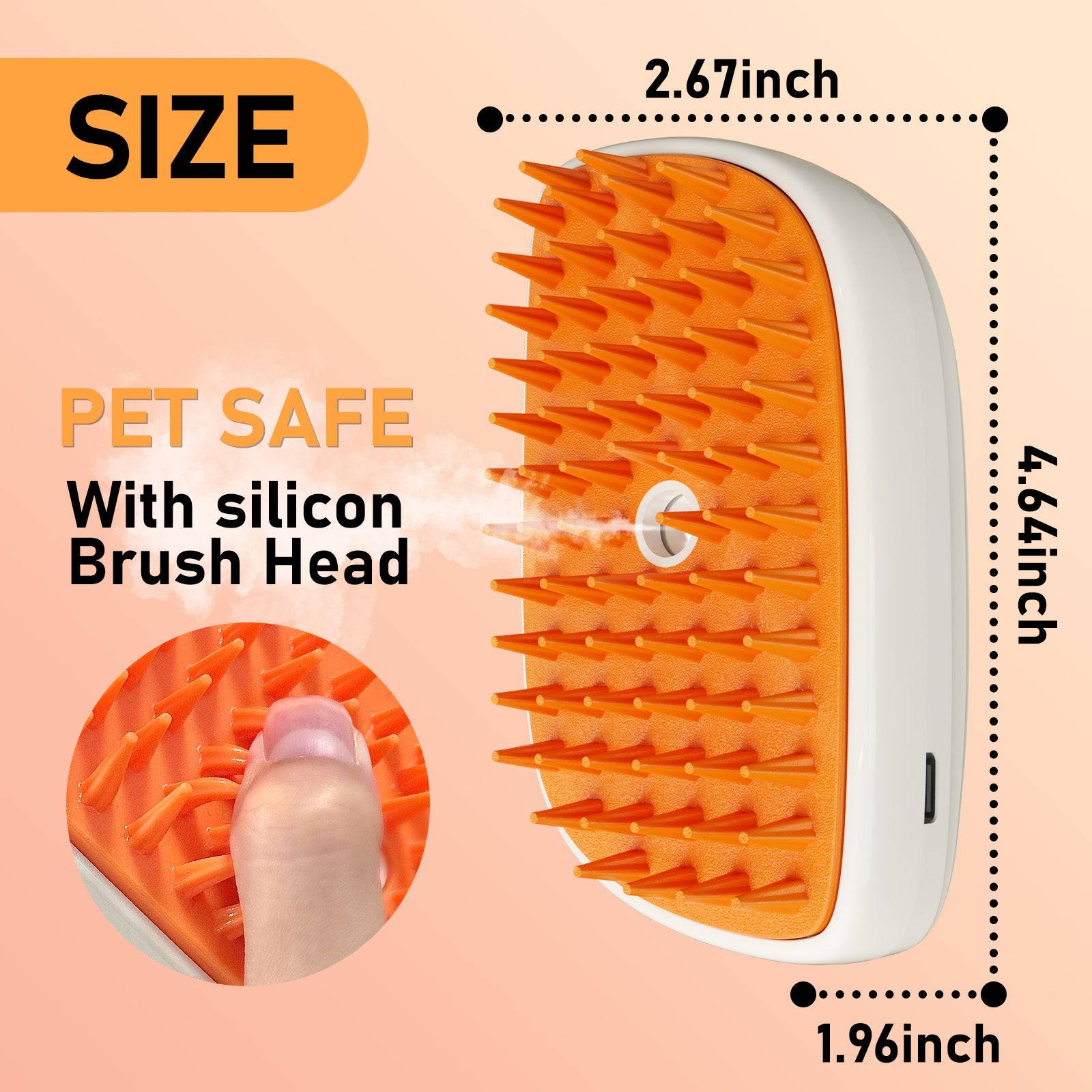 4 In 1 Steam Cat Brush For Pets