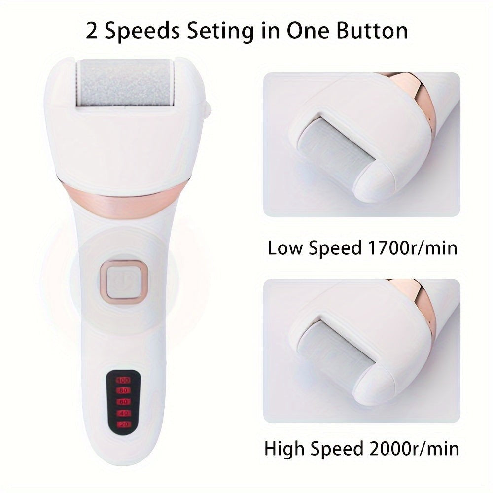 Electric Callus Remover with 3 Roller Heads