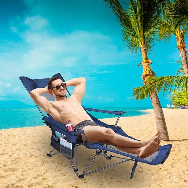 Foldable Camping Chair with Armrests and Cup Holder