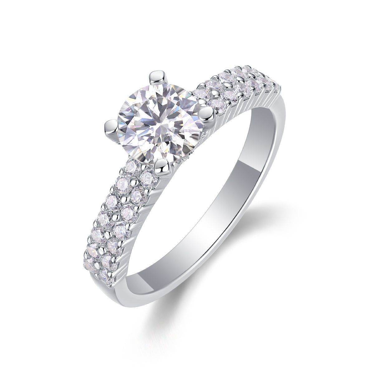 Moissanite Ring in S925 Sterling Silver 1 Carat