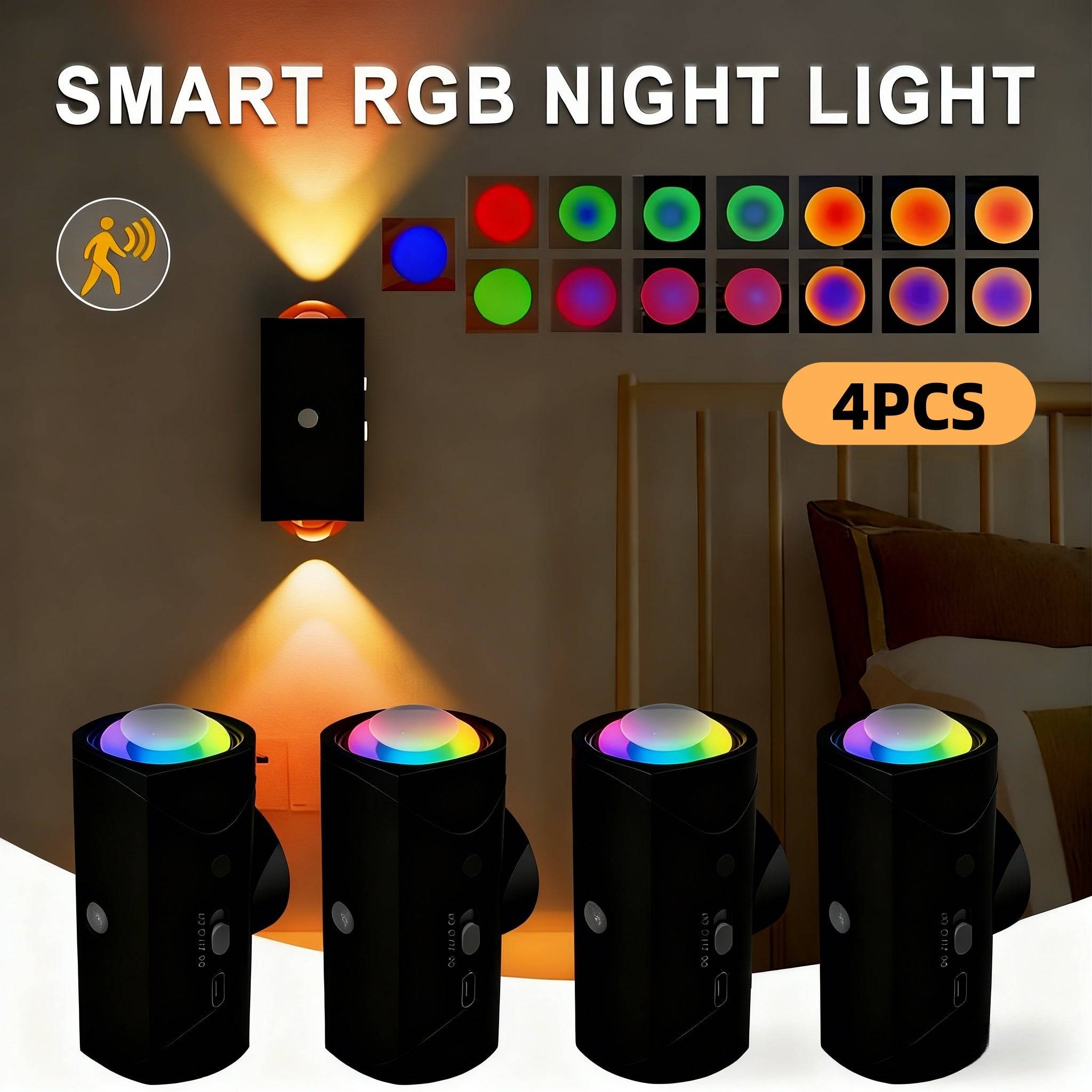 Rechargeable Motion Sensor Night Lights with Magnetic Mount