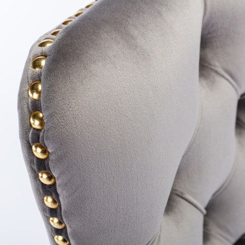 Velvet Office Chair Swivel Gold Base Tufted