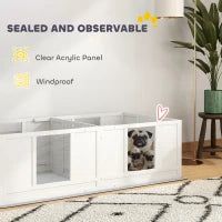 Wooden Dog Whelping Box With Waterproof Pad For Small Breeds