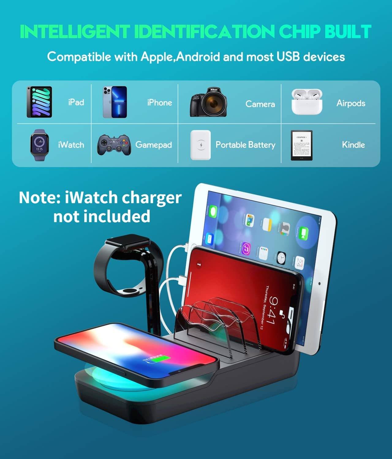 Charging Station 70W 5 in1 Wireless Fast USB C Dock