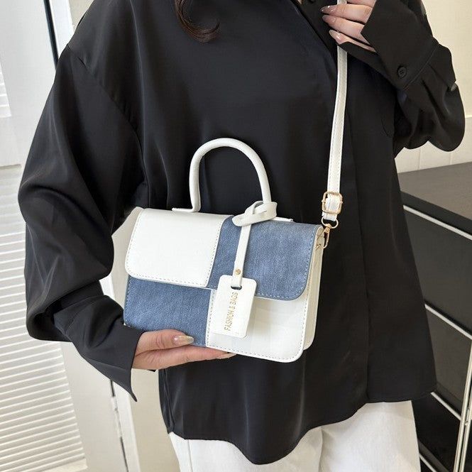PU Leather Tote Bag with Crossbody Strap and Top Handle