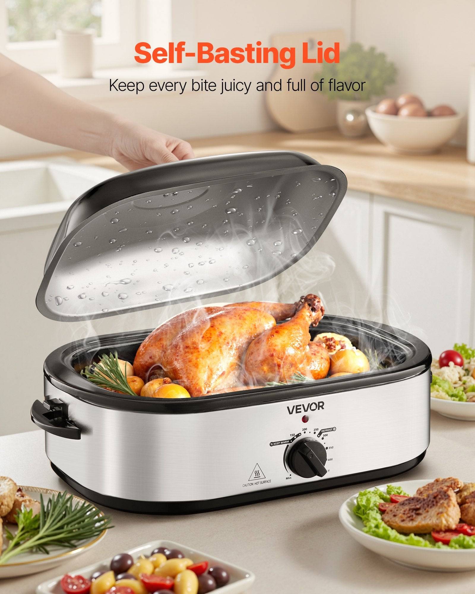 14QT Electric Roaster Oven with Temperature Control