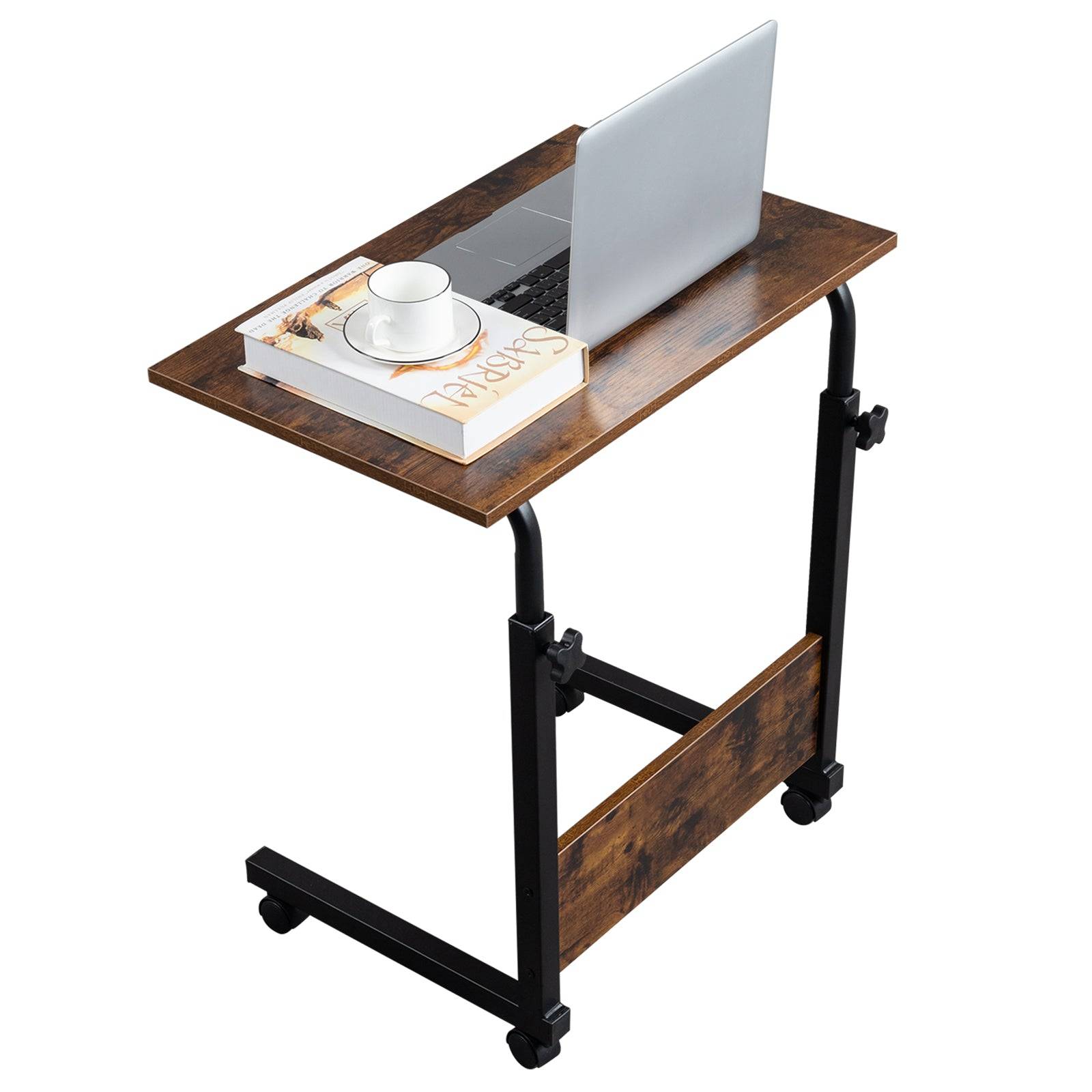 Height Adjustable Sofa Side Table For Laptop And Snacks