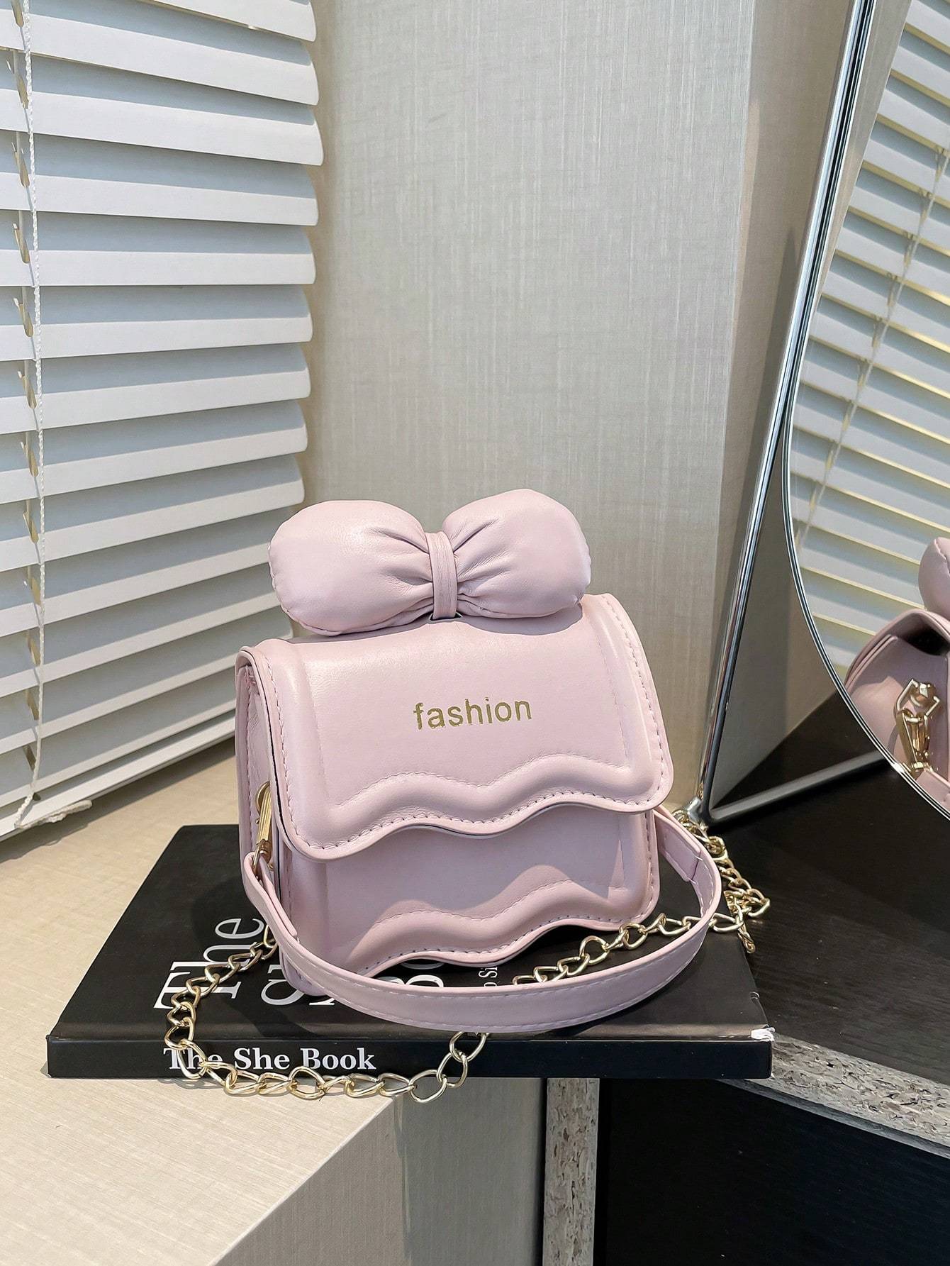 Mini Bag for Girls Bow Chain Crossbody Shoulder Purse