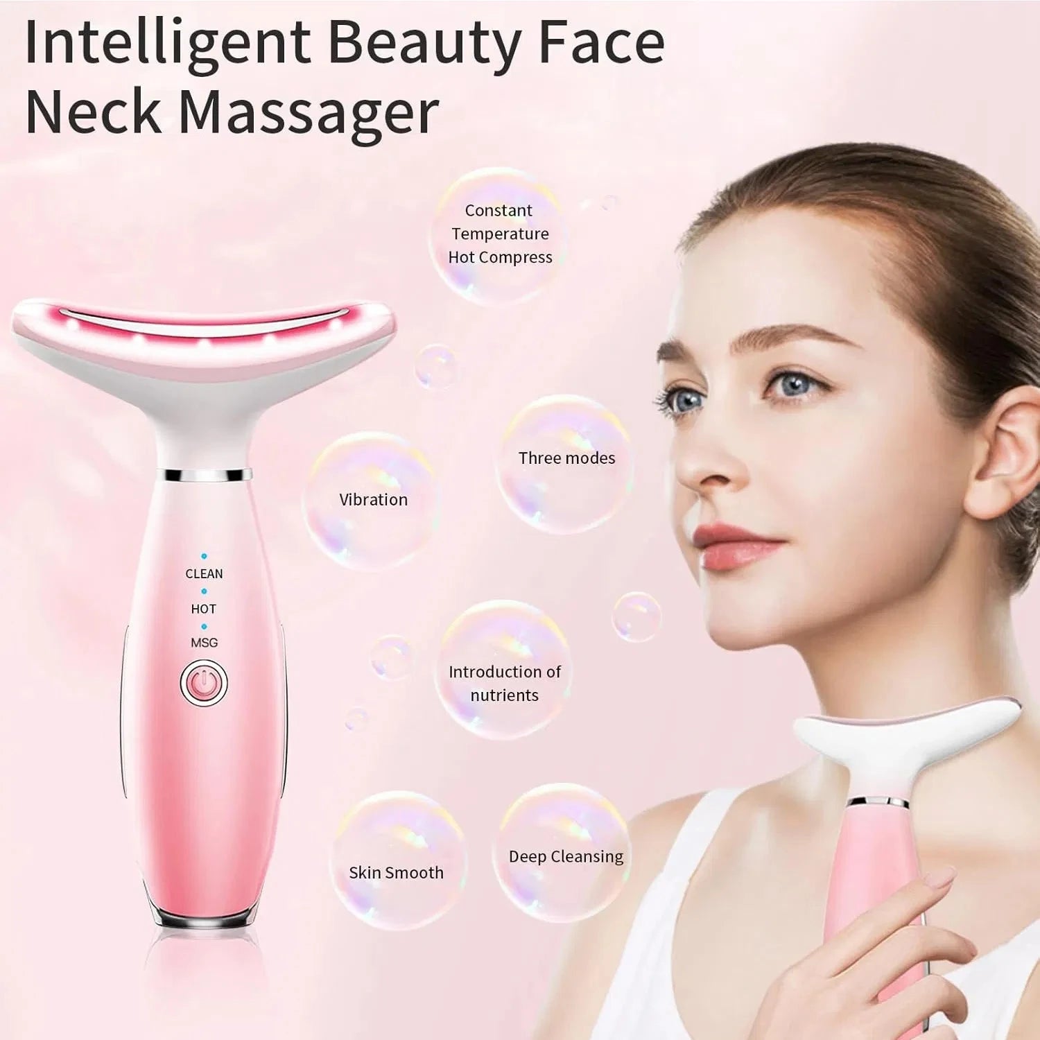 3 in 1 Facial Massager with Vibration and Thermal Care