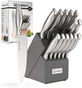 15 Piece Kitchen Knife Set with Block