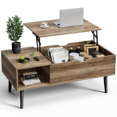 Lift Top Coffee Table With Storage And Shelves Design