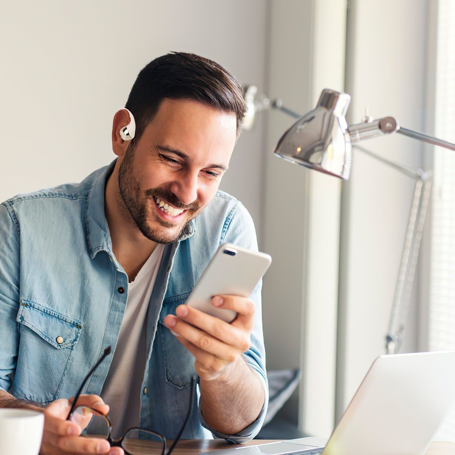 Wireless Open Ear Headphones LED Case IPX5 Low Latency