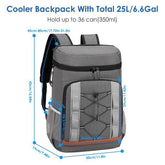 Leakproof Insulated Cooler Backpack 25L with Bottle Opener