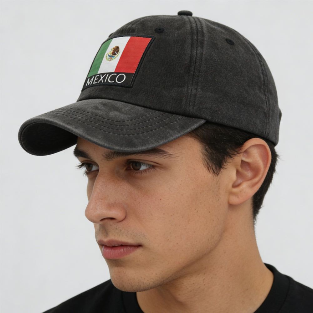 Mexico Flag Baseball Cap Adjustable with UV Protection