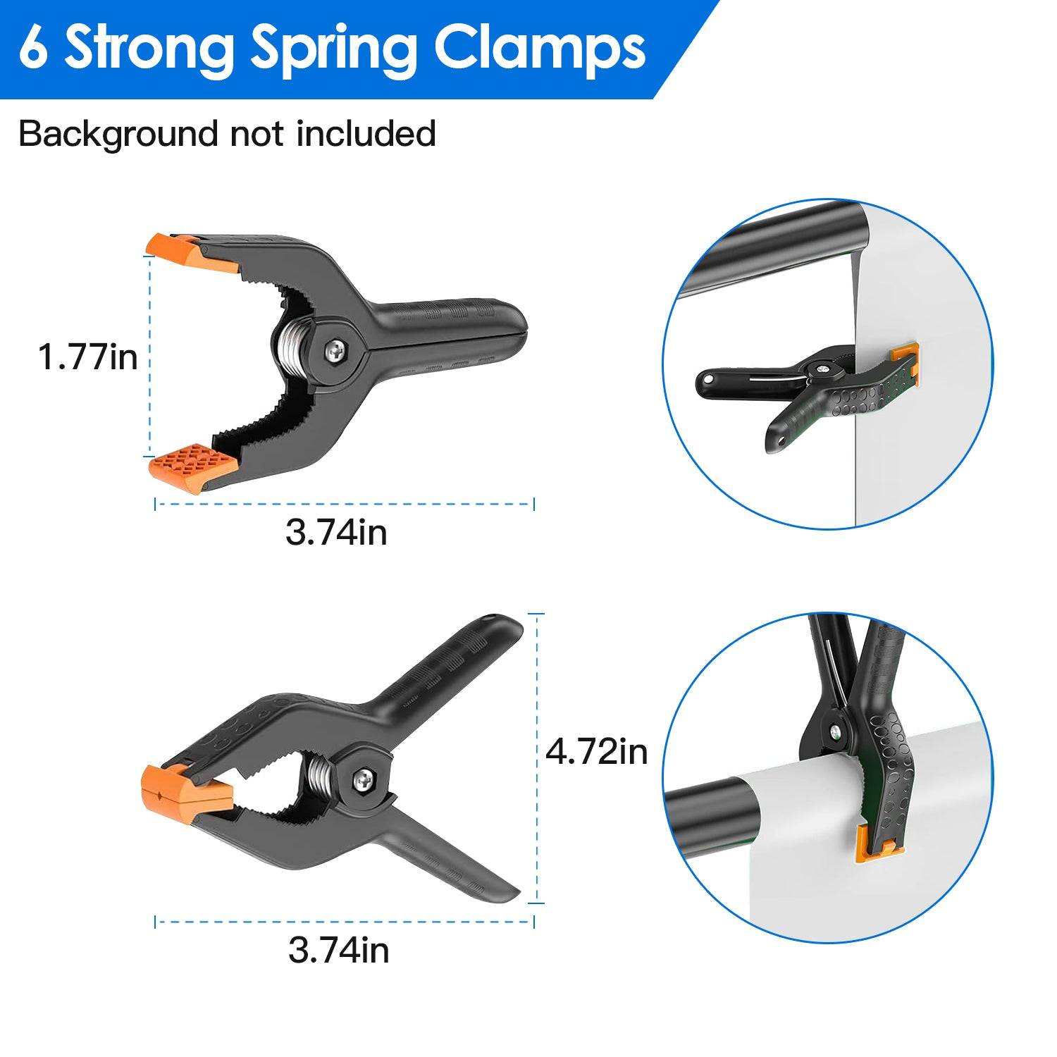 5x6.5FT T-Shape Backdrop Stand with Clamps