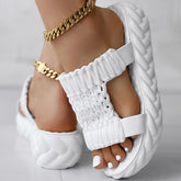 Rainbow Knit Sandals With Platform Sole And Breathable Upper
