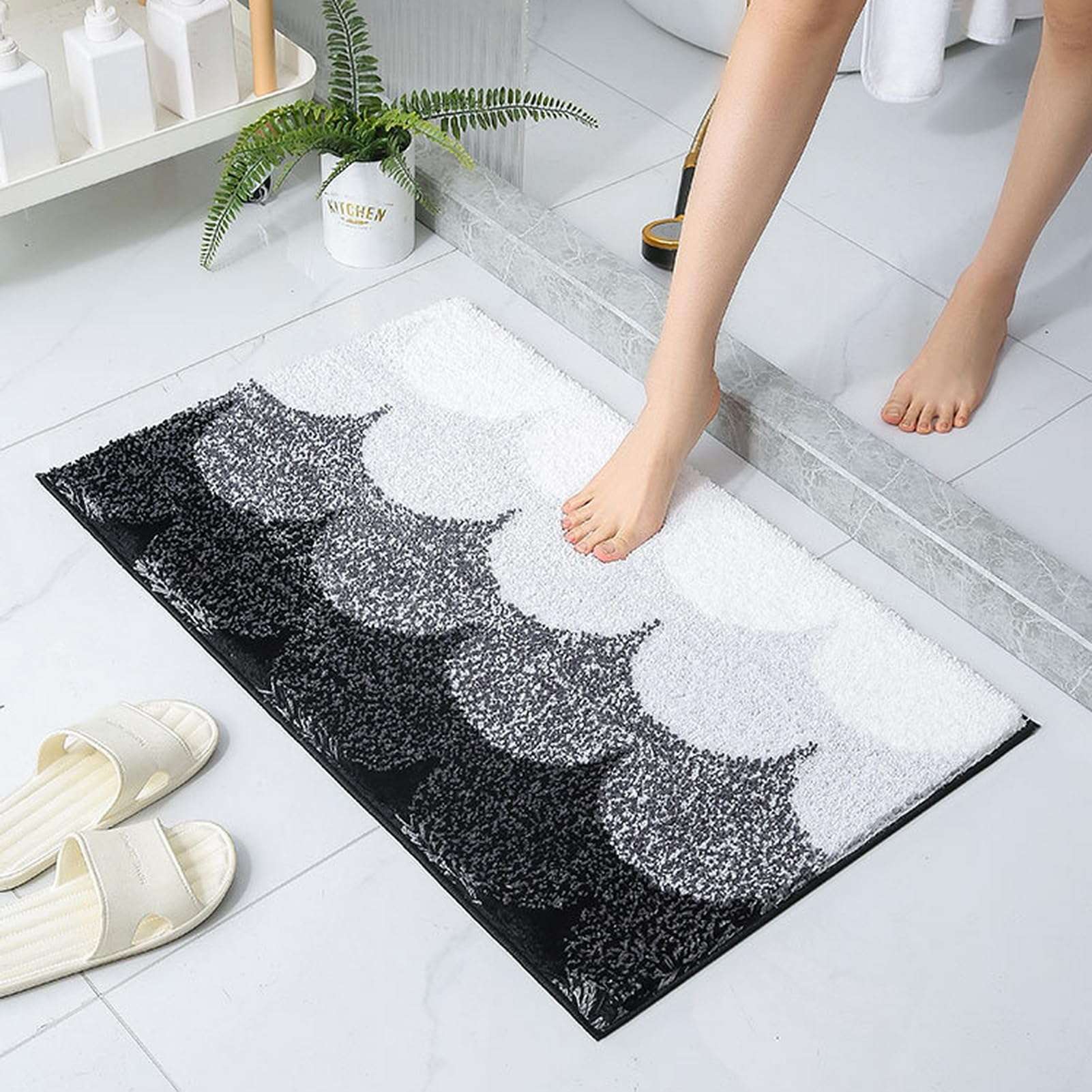 Microfiber Bath Rug Absorbent Washable Floor Mat