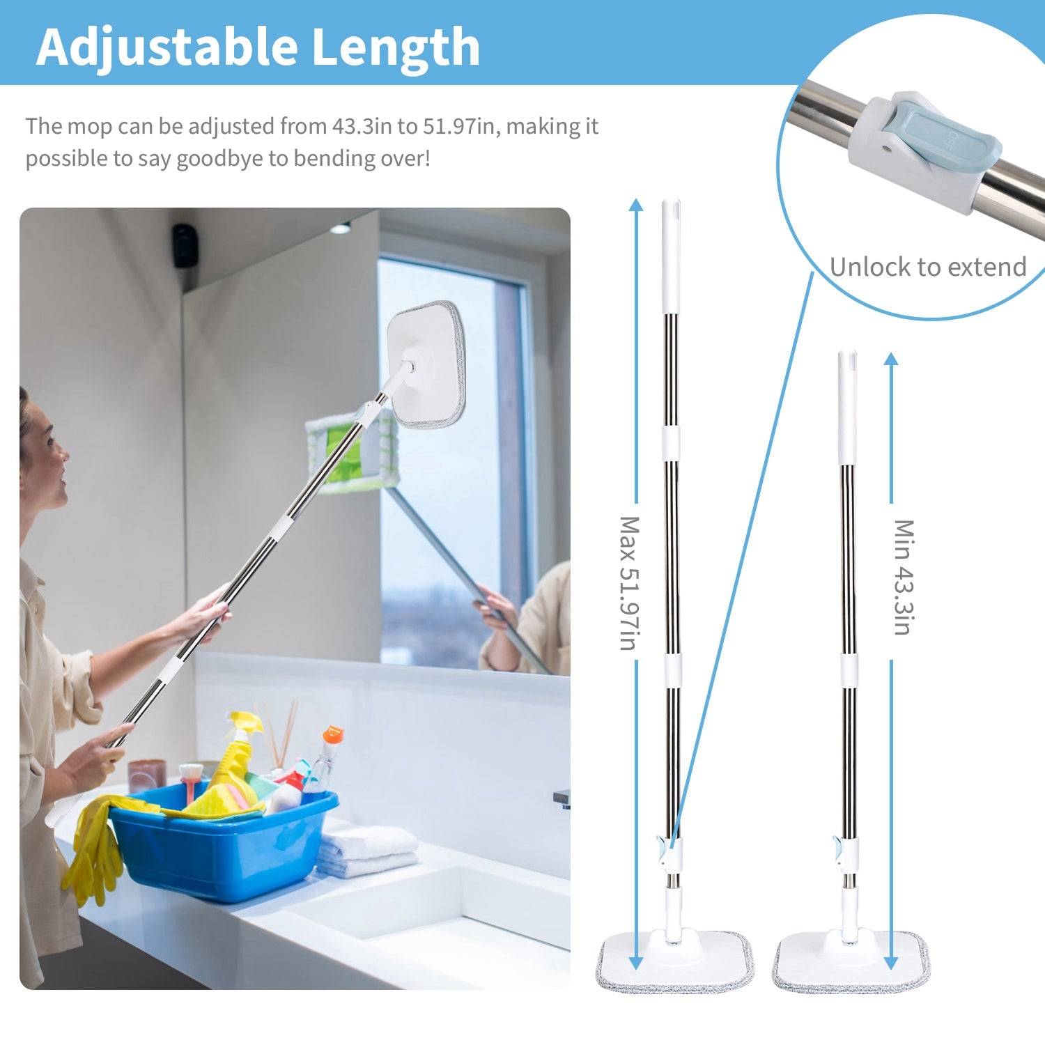 Spin Mop and Bucket Set for Effective Floor Cleaning