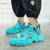 Comfortable Shoes High Top Color Block Sneakers for Men