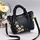 Bag Medium PU Leather Handbag with Drawstring Closure