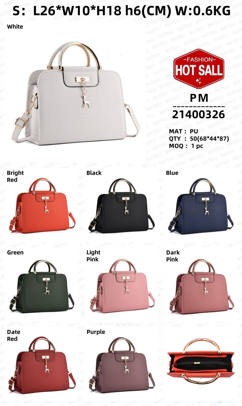 PU Shoulder Bag for Women Zipper Tote