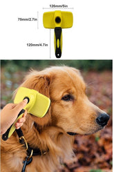 Self Cleaning Dog Brush with Retractable Steel Pins
