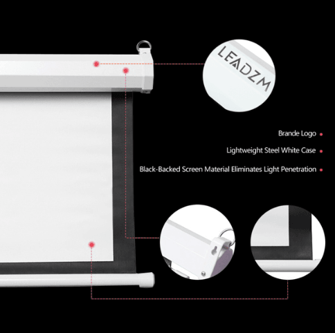 100 Inch Motorized Projector Screen with Remote Control