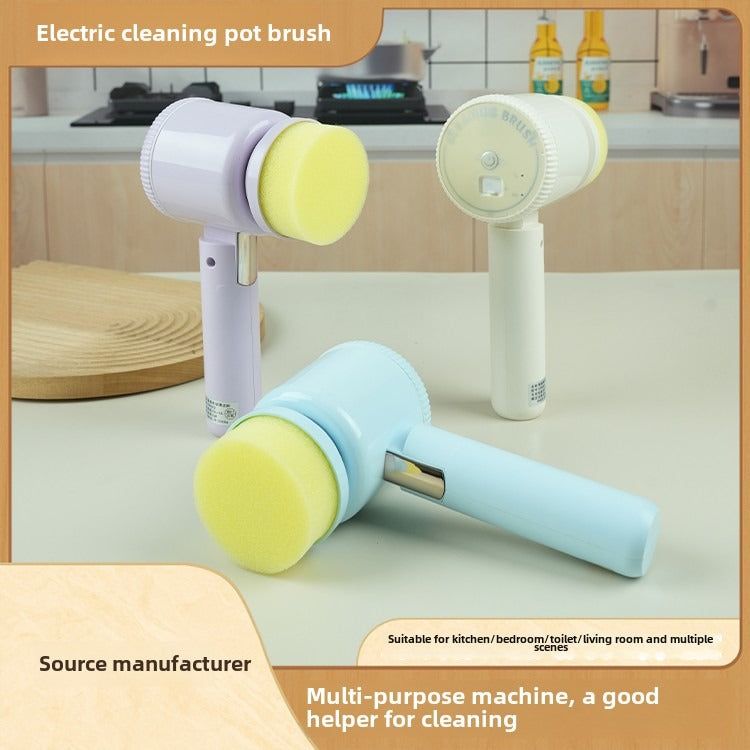 Electric Spin Scrubber with Interchangeable Brush Heads