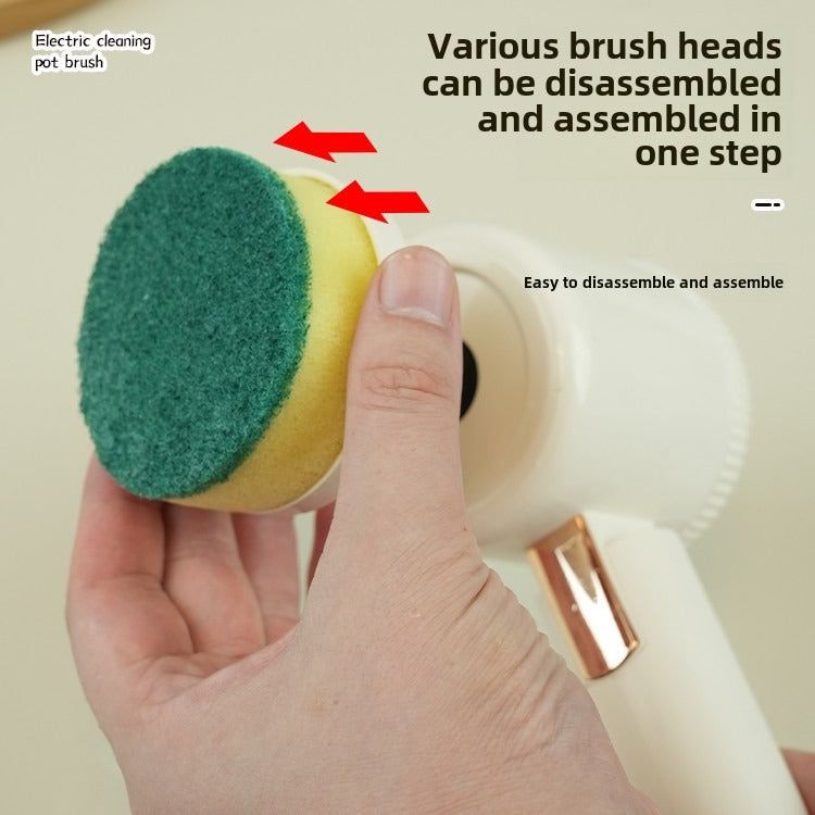Electric Spin Scrubber with Interchangeable Brush Heads