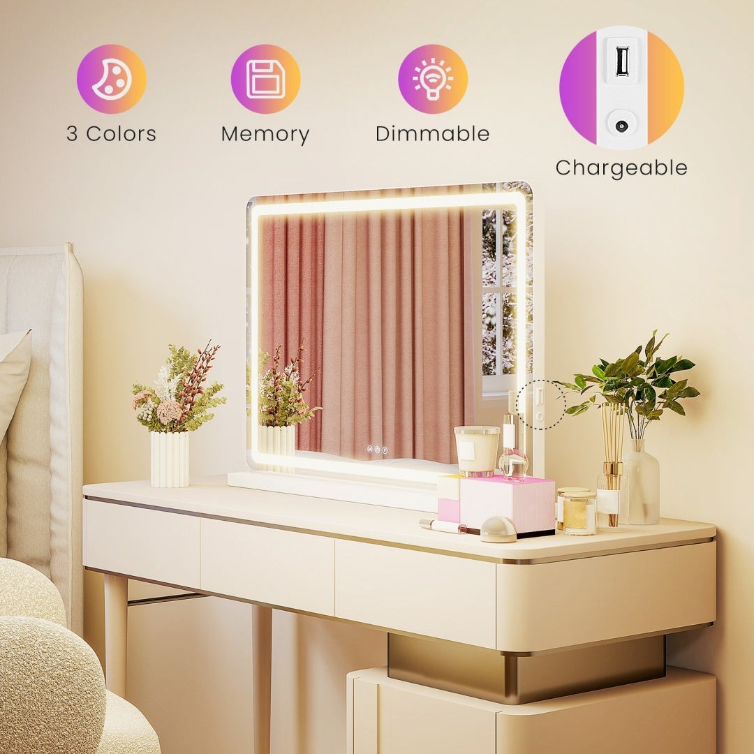 LED Vanity Mirror with Dimmable Lights for Makeup