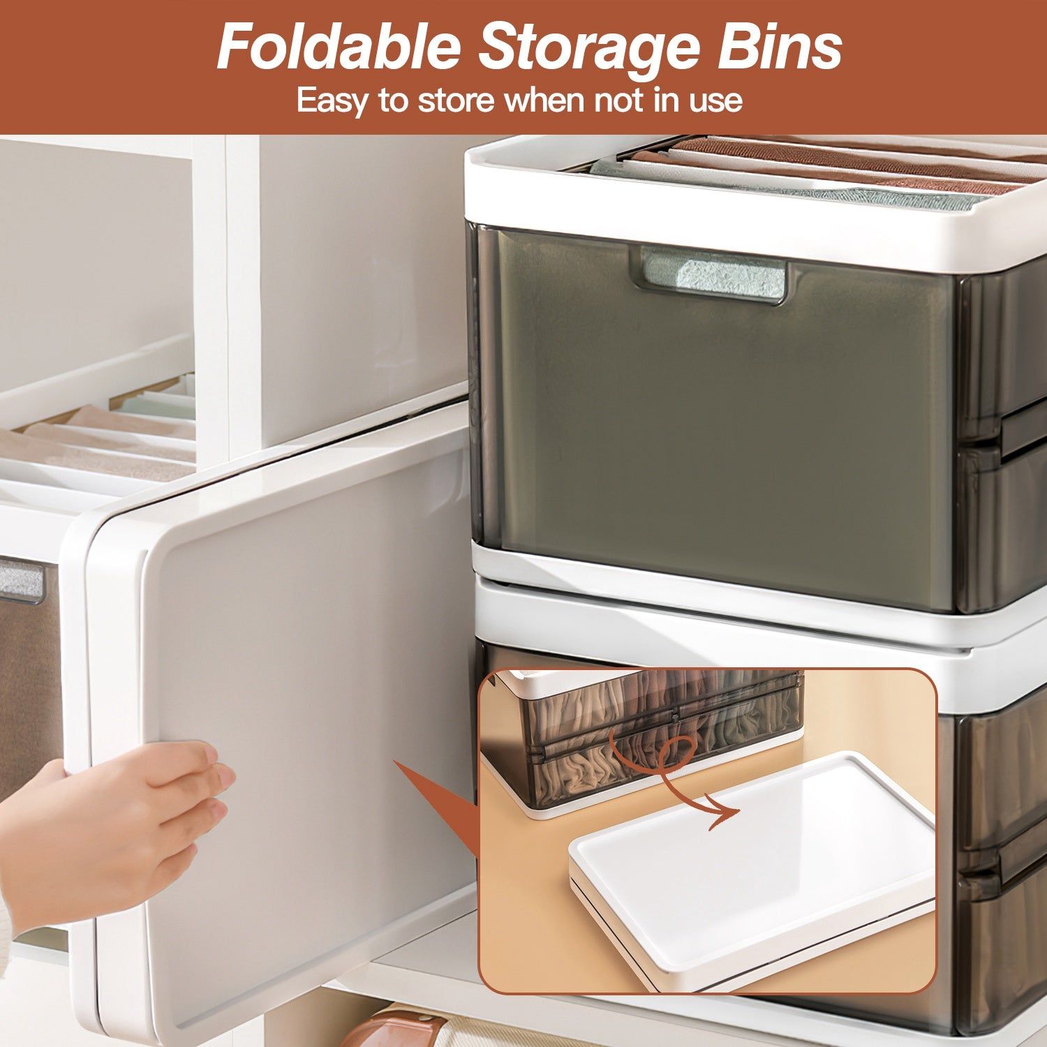 3 Pack Stackable Storage Bins with Lids