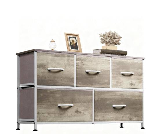 5 Drawer Dresser with Wooden Top
