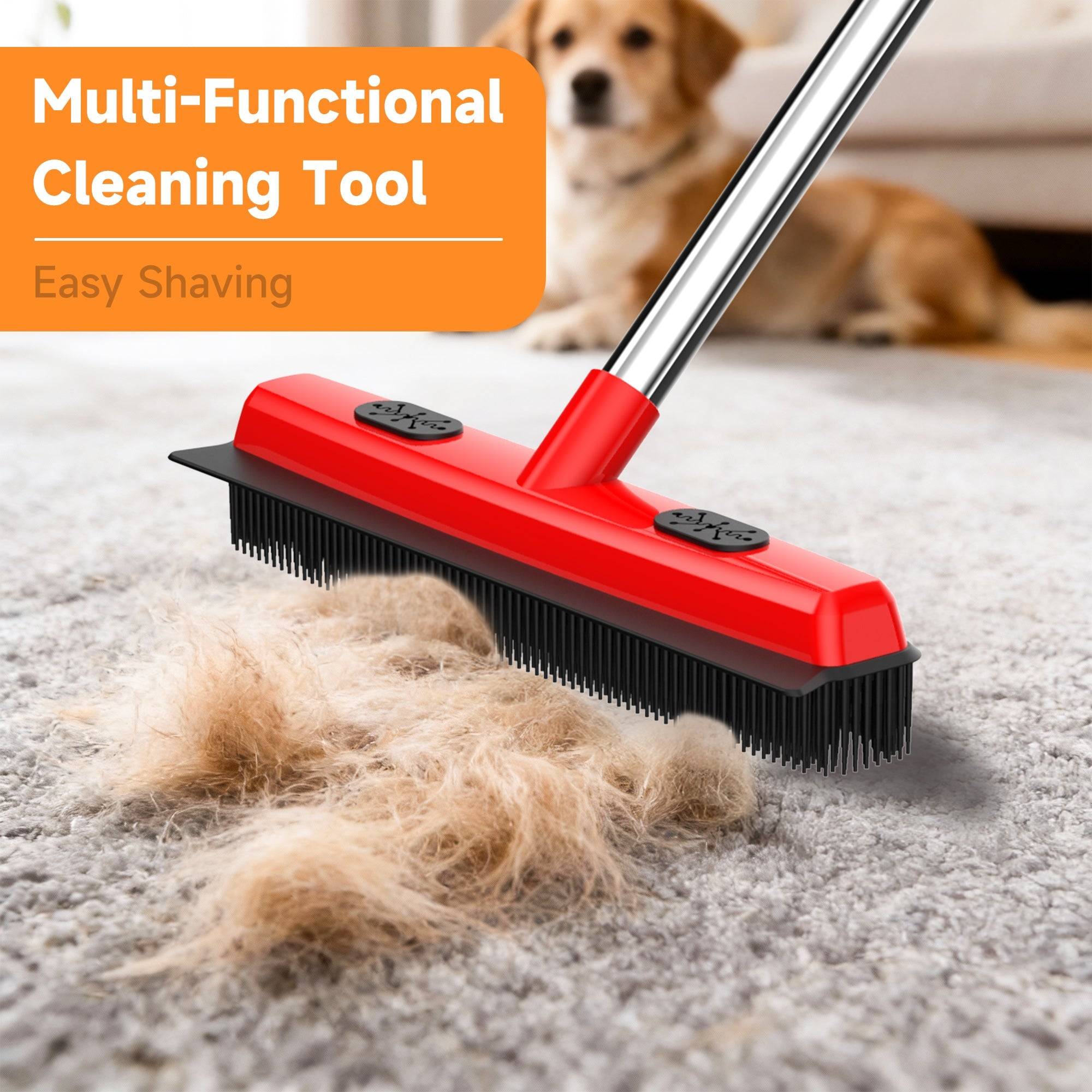 Pet Hair Remover Broom And Squeegee For Carpets