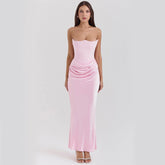 Elegant Bandeau Backless Maxi Dress for Women