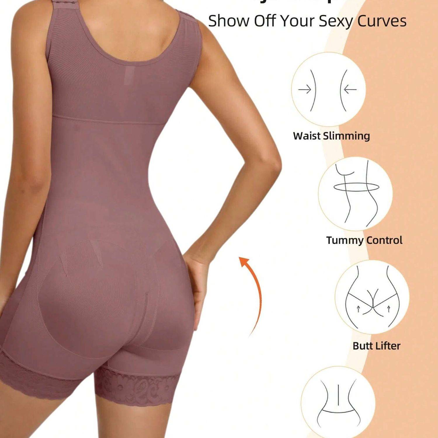 Colombian Full Body Shapewear with Breast Lift Support