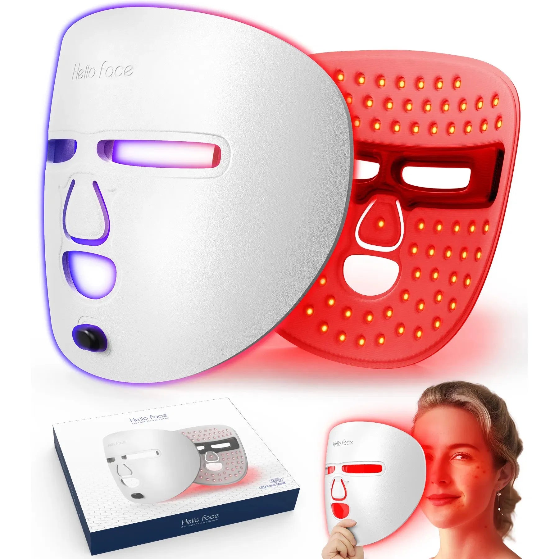 Red Light Therapy Mask LED Face Rejuvenation Device