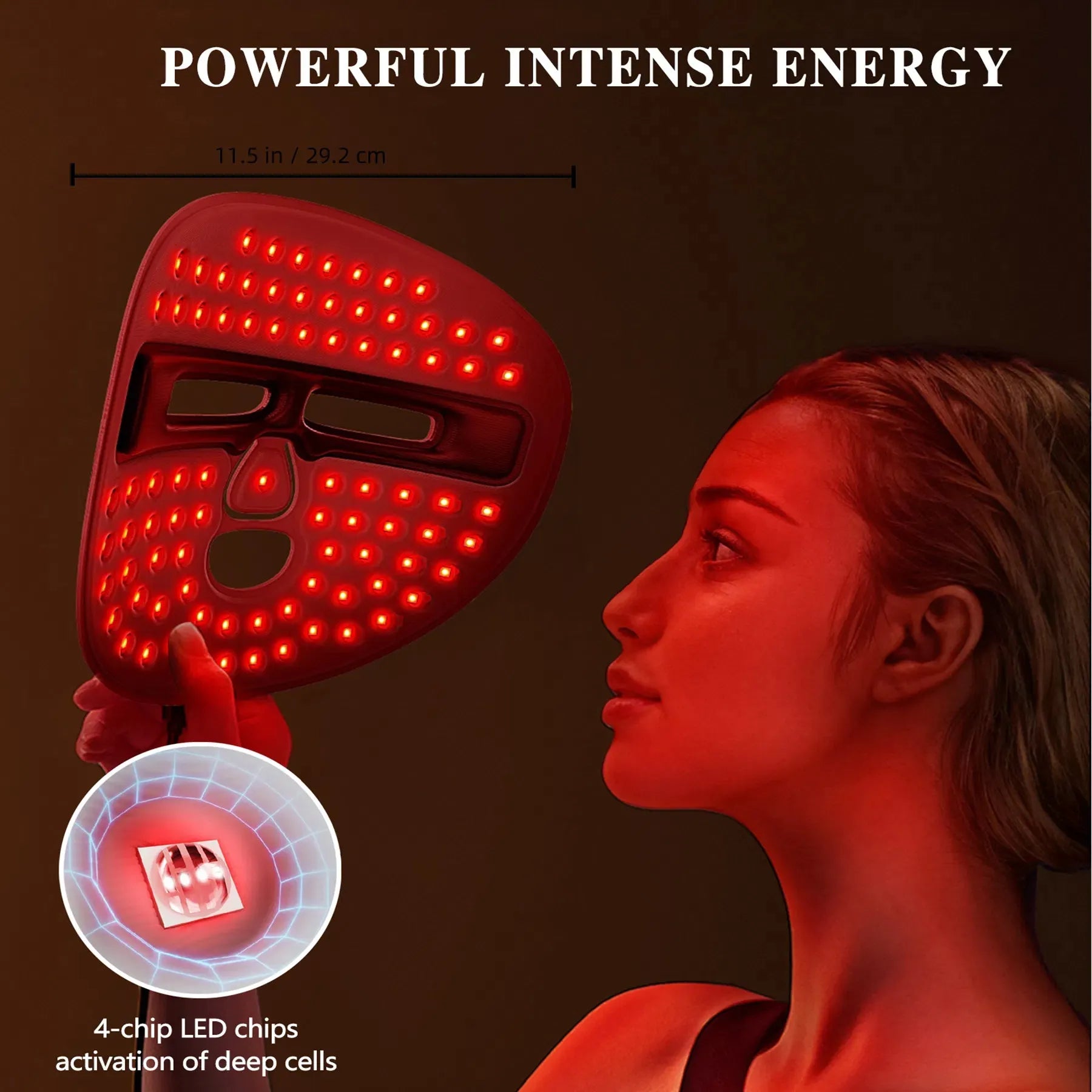 Red Light Therapy Mask LED Face Rejuvenation Device