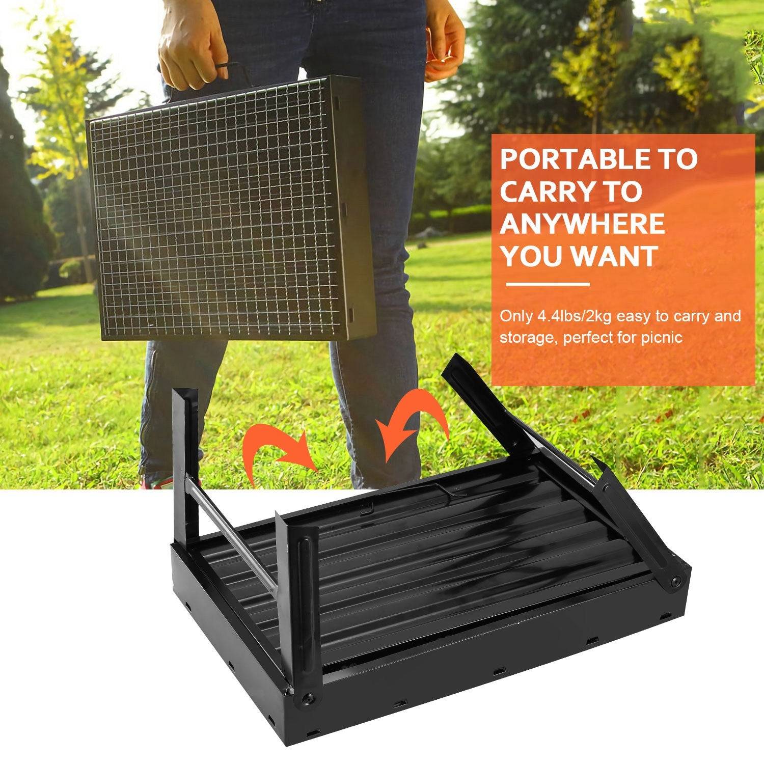 Portable Charcoal Grill Foldable for Camping