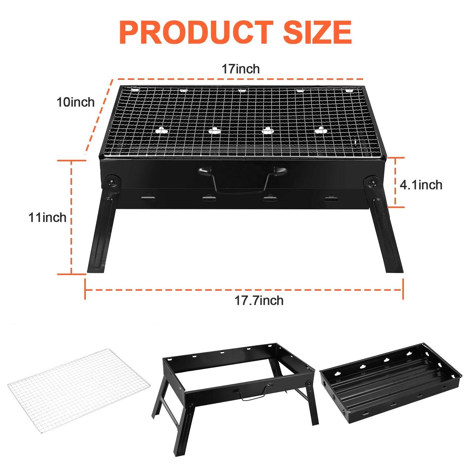 Portable Charcoal Grill Foldable for Camping