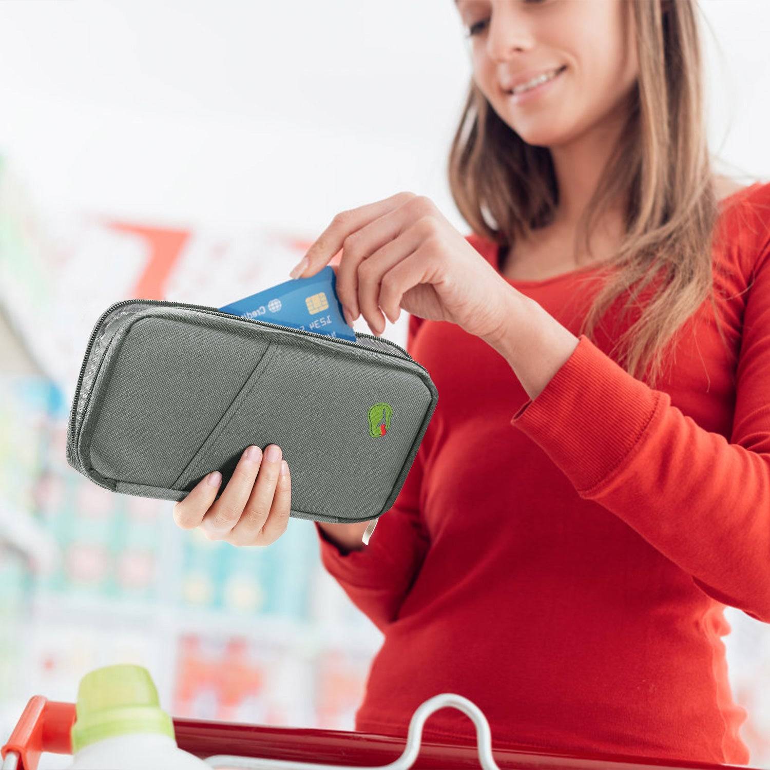 Travel Passport Wallet with 12 Compartments