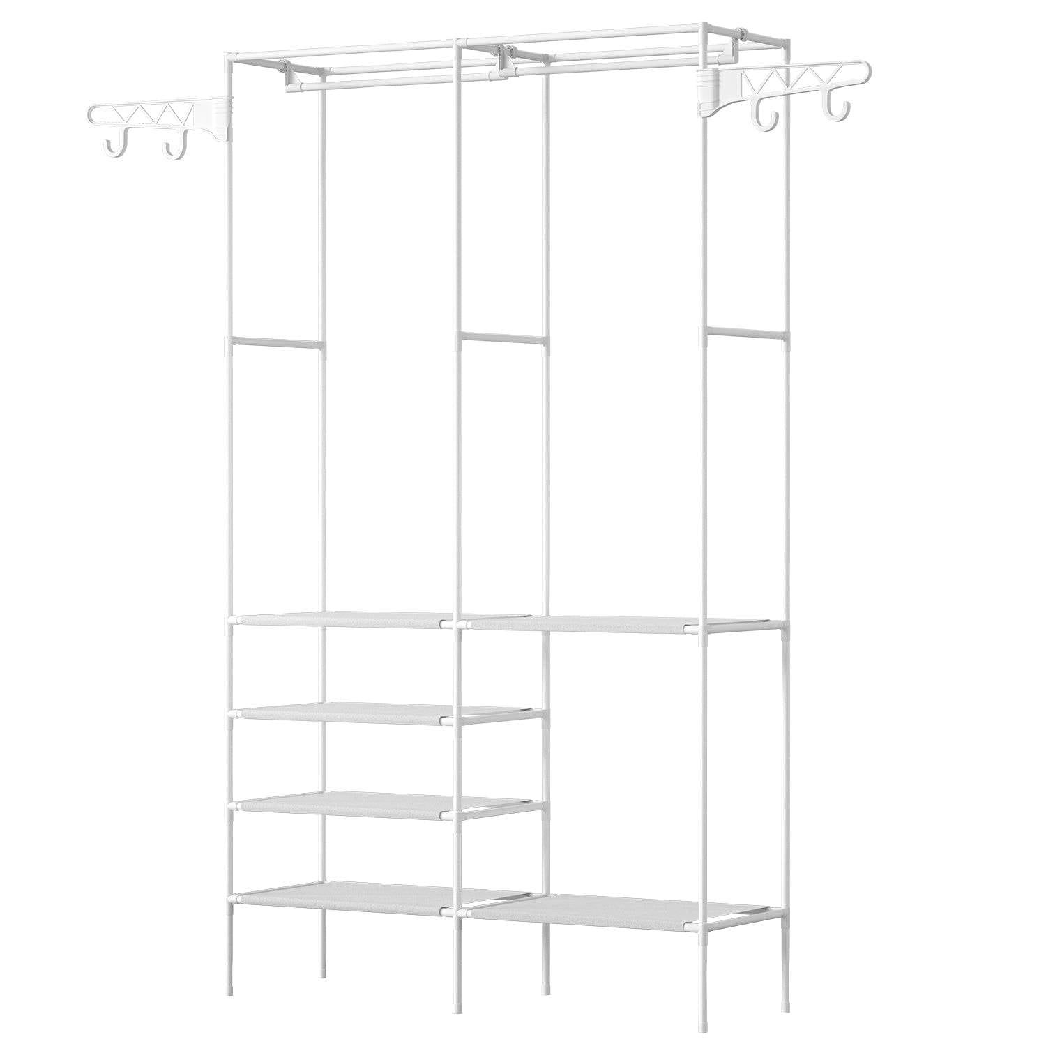Adjustable Garment Rack With Shelves