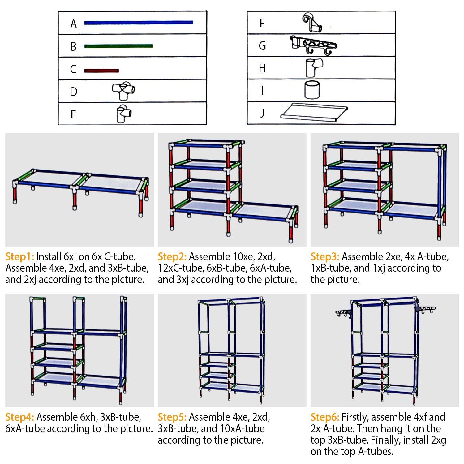 Adjustable Garment Rack With Shelves