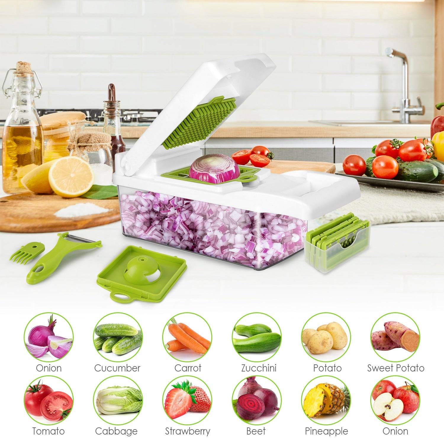 12 In 1 Vegetable Chopper With Slicer