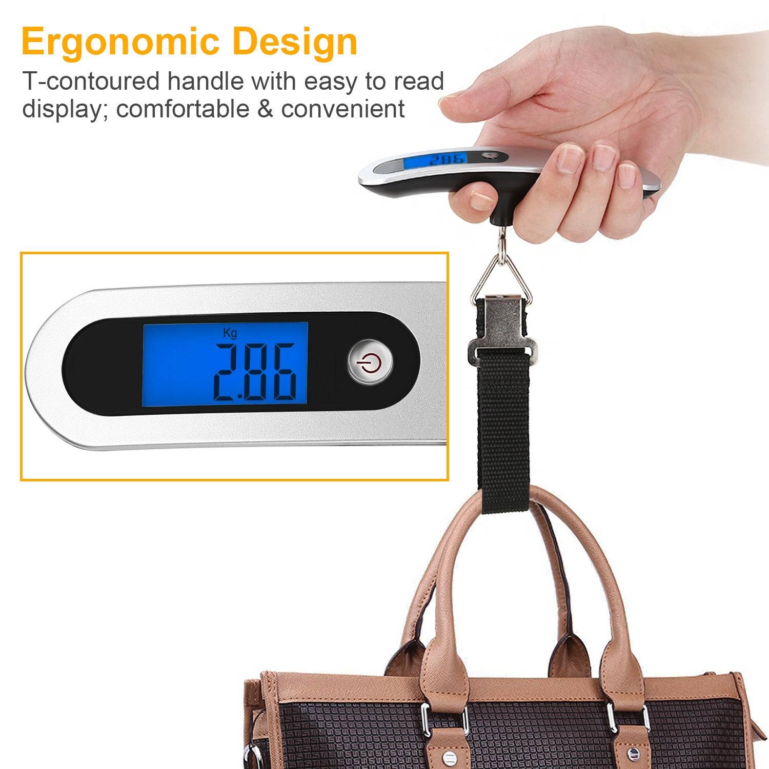 Portable Digital Luggage Scale With LCD Display And T Handle
