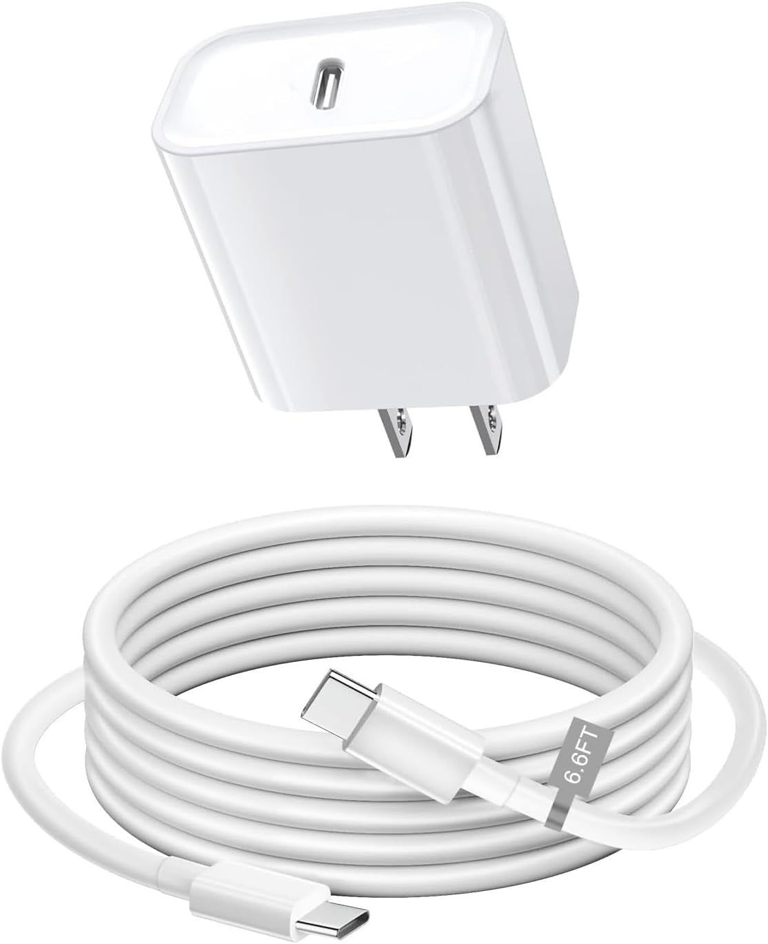 Phone Charger 2 Pack Fast Charging Cable and Wall Plug